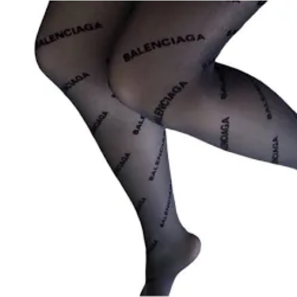 Black BB luxury logo tights - Picture 3 of 5